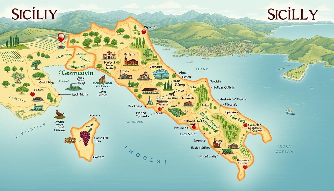 sicilian wine map