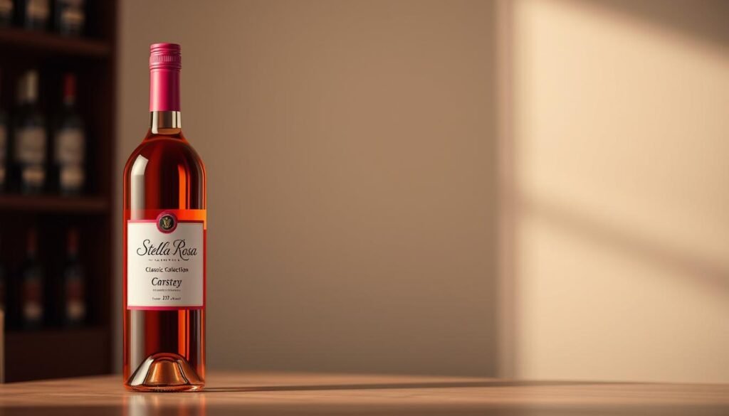 Generate an image of a Stella Rosa Classic Collection bottle