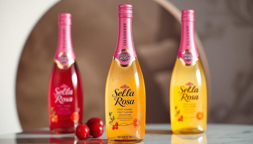 Generate an image of a Stella Rosa Fruit-Flavored Collection bottle