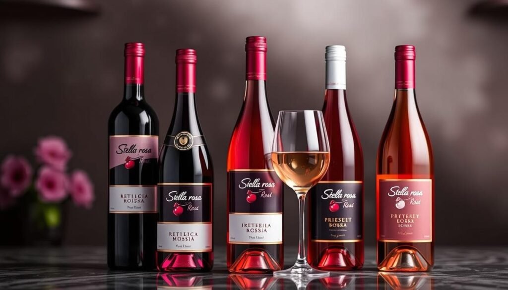 Image of a Stella Rosa wine set with six bottles