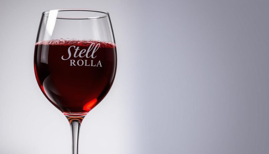 Image of a glass of Stella Rosa Rosso wine