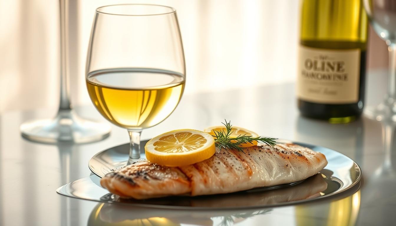 white wine and fish